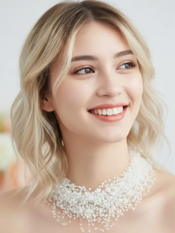 Чокер на леске многослойный &laquo;Жемчужная Богема&raquo;, бусина №3, L=43 см, белый