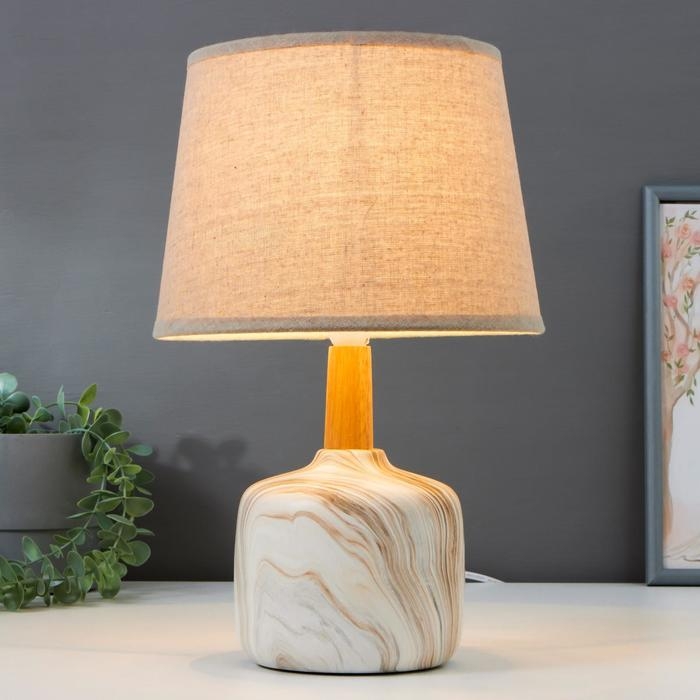 Лампа настольная 16386/1 E14 40Вт бежевый 22х22х37 см RISALUX