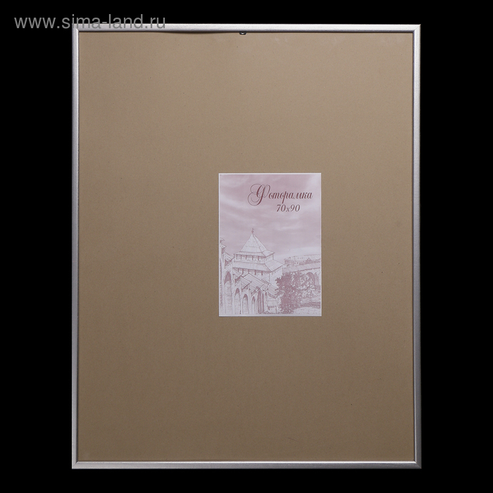 Фоторамка сосна с19 серебро 70х90 см (пластиковый экран) Фоторамка сосна с19 серебро 70х90 см (пластиковый экран)