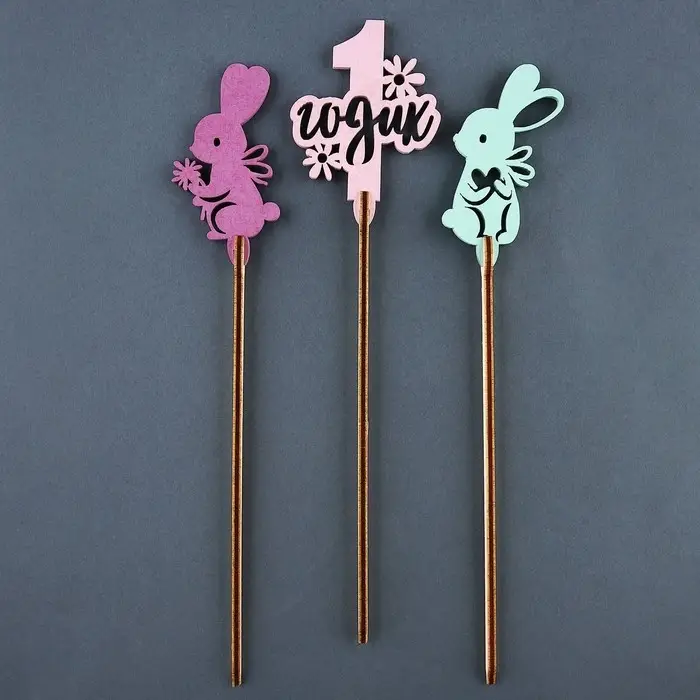 Топпер деревянный для торта &laquo;1 Годик&raquo;, МИКС