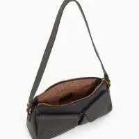 Сумка женская багет TEXTURA на молнии, 27&times;8&times;13 см, тёмно-серая