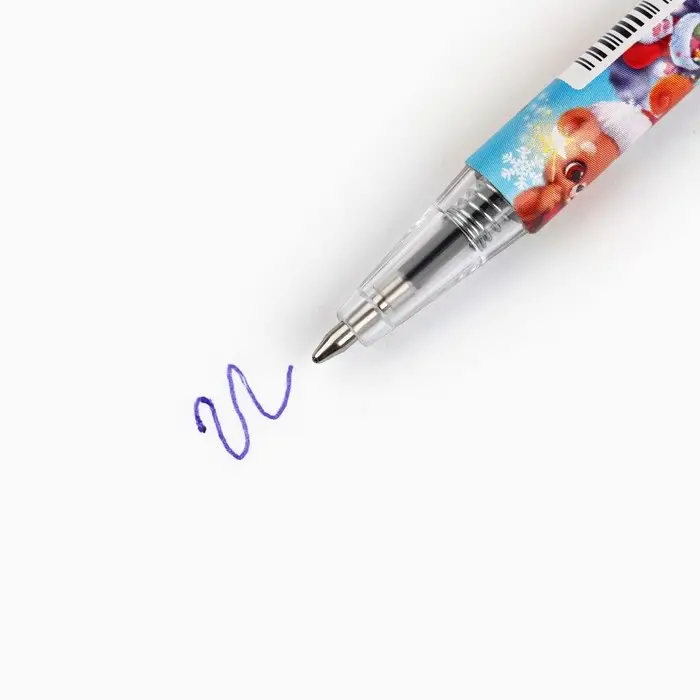 Ручка шариковая, синяя паста, 0.5 мм, автоматическая «Новый год: Пушистики» Ручка шариковая, синяя паста, 0.5 мм, автоматическая «Новый год: Пушистики»