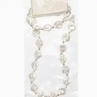 Набор 2 пред-та: бусы,браслет "Жемчуг барочный", ромб. 40/18см, цвет белый в серебре Набор 2 пред-та: бусы,браслет "Жемчуг барочный", ромб. 40/18см, цвет белый в серебре