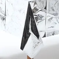 Скатерть "Серебро"фольга 137х183 см