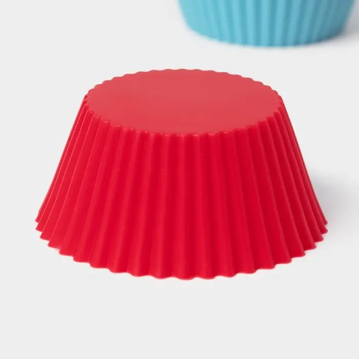 Форма для выпечки Доляна &laquo;Силикон плюс&raquo;, 35&times;26.5&times;2.5 см, 12 ячеек, силиконовые вкладки, антипригарное покрытие, формочки, МИКС