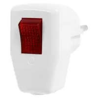 Вилка угловая с выключателем TANGO, 16 А, 250 В, IP 20, с заземлением, белая, индивидуальная упаковк