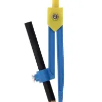 Циркуль пластиковый Calligrata, 110 мм, с карандашом, универсальный держатель &laquo;козья ножка&raquo;, в ПВХ, МИКС