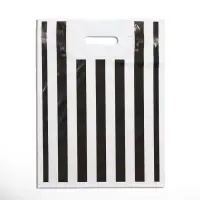 Пакет полиэтиленовый с вырубной усиленной ручкой, ЧБ 30&times;40 см, 50 мкм