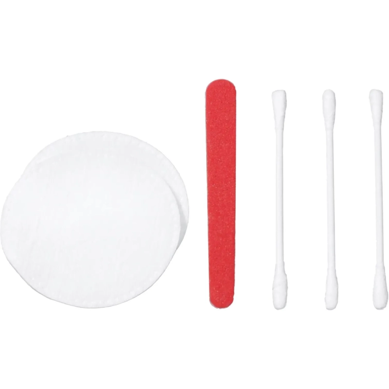 Набор косметический (2 диска, 3  палочки,пилочка) в пэ, 300шт