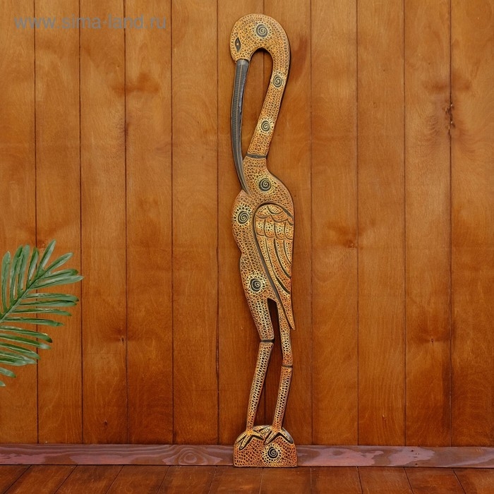 Панно настенное дерево "Аист"МИКС  95х13х1 см