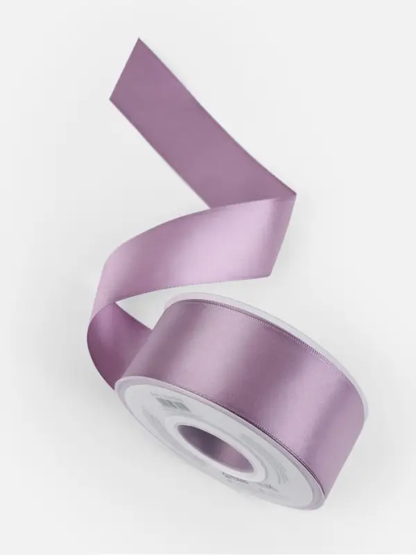 Лента атласная TEIRA, двухсторонняя, 38 мм, 25&plusmn;1 м, сиреневая №0434