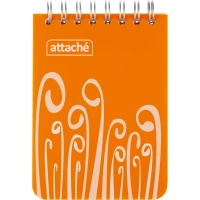 Блокнот А7,пласт обл,80л, ATTACHE FANTASY,оранж