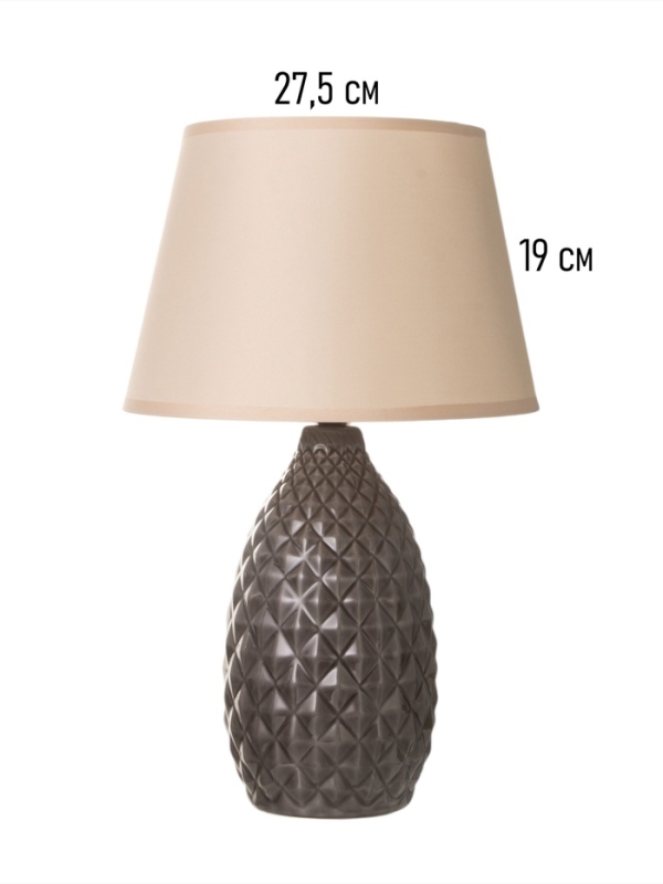 Настольная лампа Настольная лампа "Марианна" 1х15Вт Е14 серый 28х28х45 см