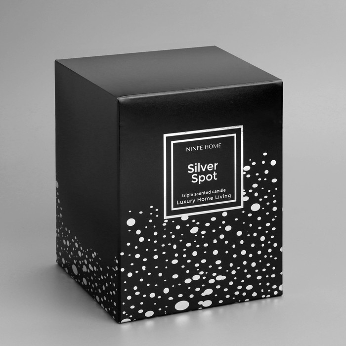 Свеча ароматическая  Свеча ароматическая "Silver Spot", ежевика, чёрный стакан