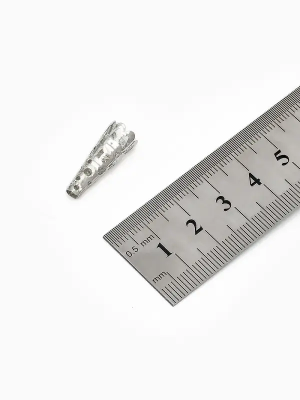 Шапочки для бусин (набор 10 шт.), СМ-103-1, 22&times;9 мм, цвет серебро