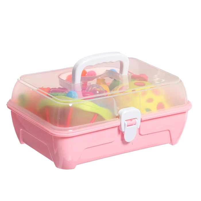 Набор погремушек с прорезывателями, 7 штук в наборе, в контейнере Набор погремушек с прорезывателями, 7 штук в наборе, в контейнере