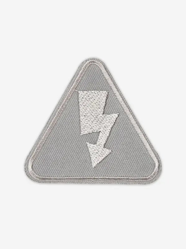 Термоаппликация «Молния», 6.5×6 см, серая Термоаппликация «Молния», 6.5×6 см, серая