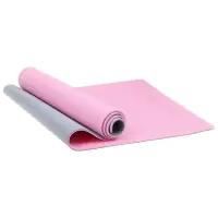 Коврик для фитнеса и йоги ONLYTOP, 183&times;61&times;0.6 см, цвет серый/розовый