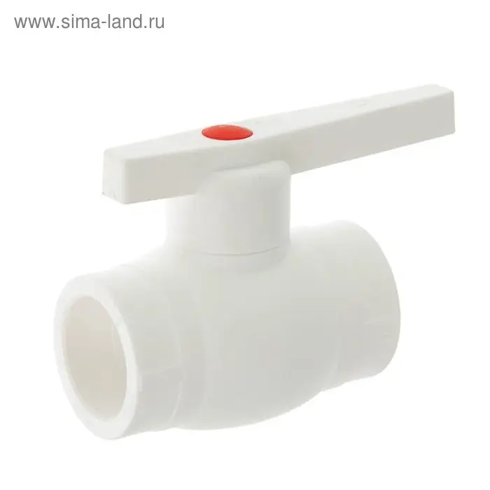 Кран VALFEX OPTIMA, полипропиленовый, со стальным омедненным шаром, d=32 мм