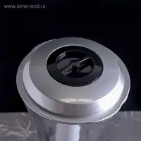 Башня пивная &laquo;Металлик&raquo;, 3 л, колба для льда, с подсветкой, 2 батарейки CR=2032, пластик, серебристая