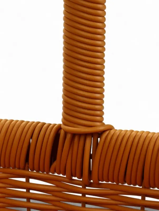 Корзина пластик 34 х 27 х 13 см, ручка20 см металл карскас коричневый Корзина пластик 34 х 27 х 13 см, ручка20 см металл карскас коричневый