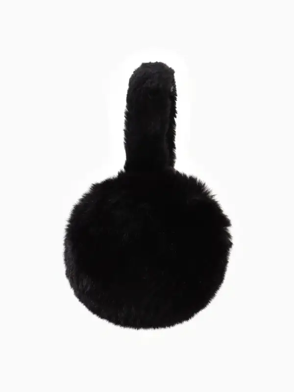 Меховые наушники складные женские MINAKU, чёрные, размер 54-58 Меховые наушники складные женские MINAKU, чёрные, размер 54-58