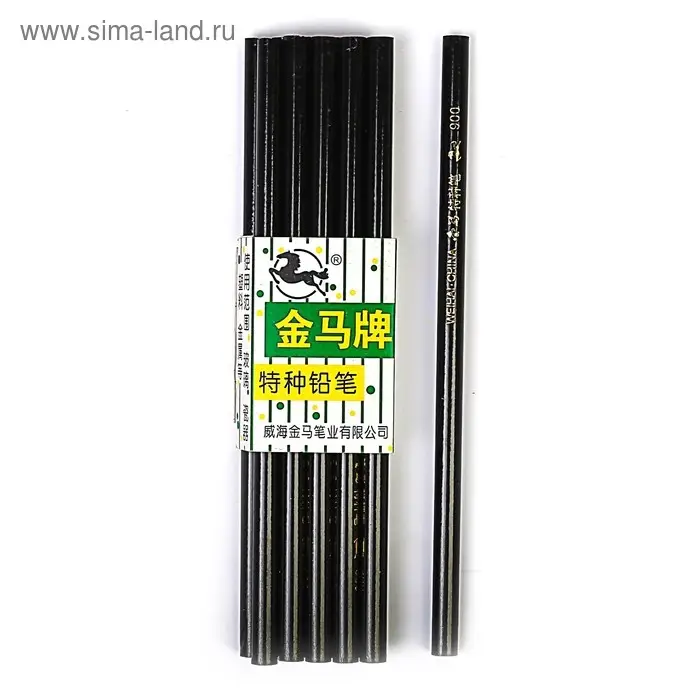 Карандаш цветной для разных поверхностей (стекло, ткани, металлу, пластику, резине) чёрный Карандаш цветной для разных поверхностей (стекло, ткани, металлу, пластику, резине) чёрный