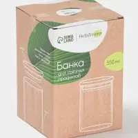 Банка для сыпучих BellaTenero &laquo;Эко&raquo;, 550 мл, 8.5&times;12.5 см, с бамбуковой крышкой, стекло