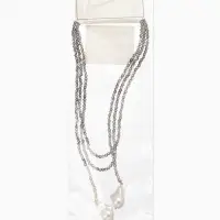 Бусы бисерные с подвесами жемчуг &laquo;Нить стекла&raquo;, L=120 см, №2, серые