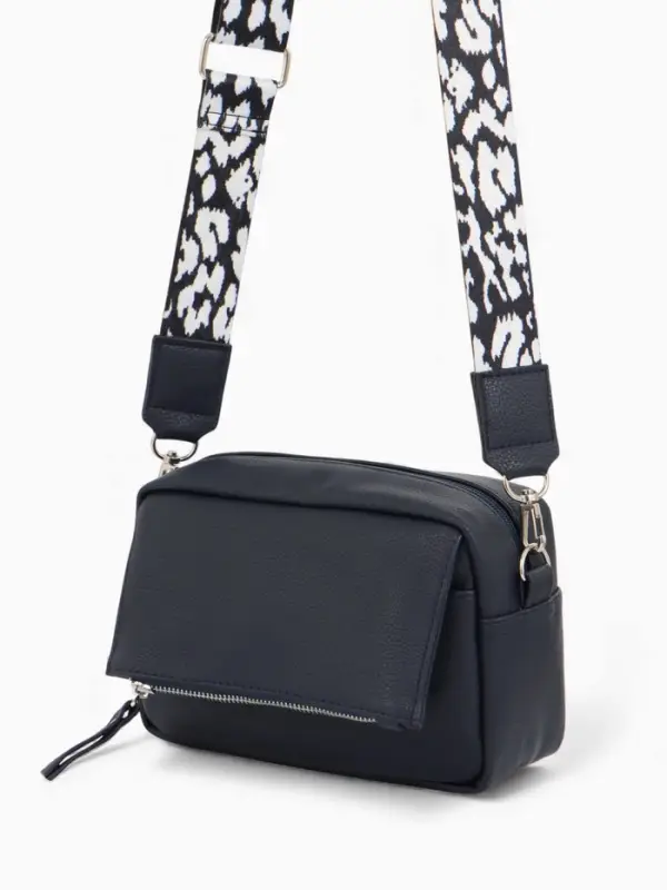 Сумка женская кросс-боди TEXTURA на молнии, 21&times;7&times;13 см, синяя