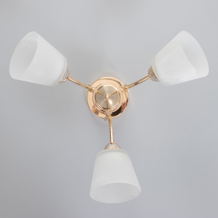 Люстра потолочная Элли 3х40Вт Е27 Золото 52x52x30 см Люстра потолочная Элли 3х40Вт Е27 Золото 52x52x30 см