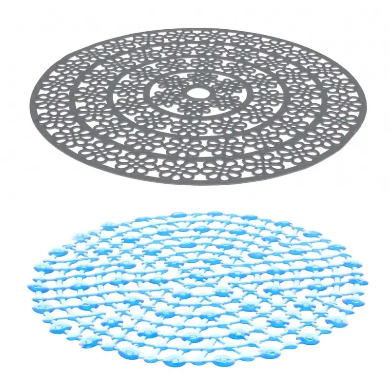 Коврик в раковину противоскользящий тм VETTA Паутинка, d29см, ПВХ, 2 дизайна, 4 цвета