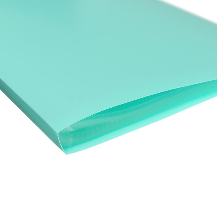 Папка 60 вкладышей А4, Calligrata, 500 мкм, ледяной зеленая Папка 60 вкладышей А4, Calligrata, 500 мкм, ледяной зеленая