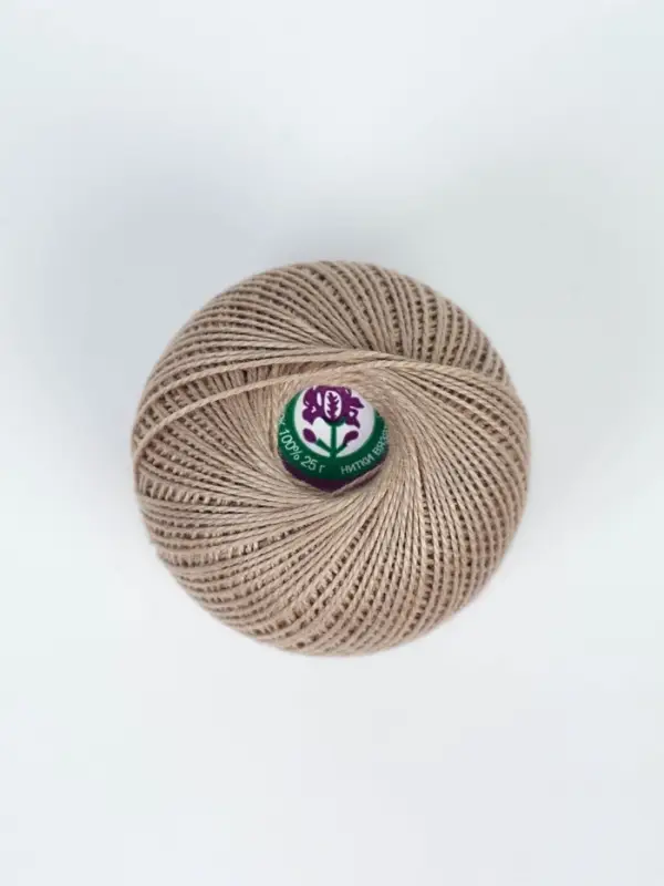 Нитки вязальные "Ирис" 150м/25г 100% мерсеризованный хлопок (6601)