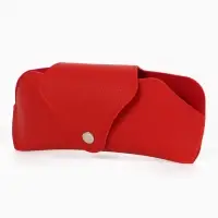 Футляр для очков, на кнопке, 16&times;3&times;6.3 см, красный