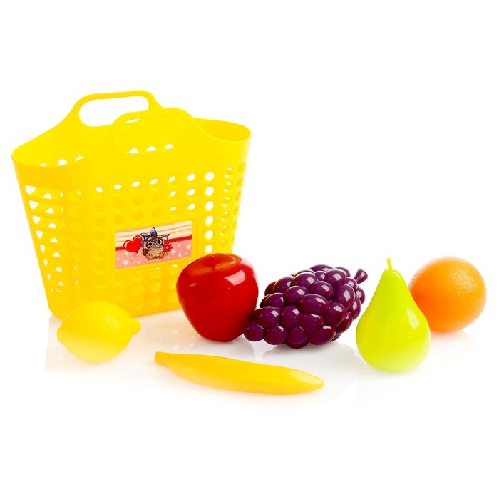 Игровой набор «Фруктовая корзинка» 7 предметов, цвета МИКС Игровой набор «Фруктовая корзинка» 7 предметов, цвета МИКС