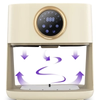 Аэрогриль с стеклянной чашей КТ-2258 - 4 л - 1400 Вт Аэрогриль с стеклянной чашей КТ-2258 - 4 л - 1400 Вт