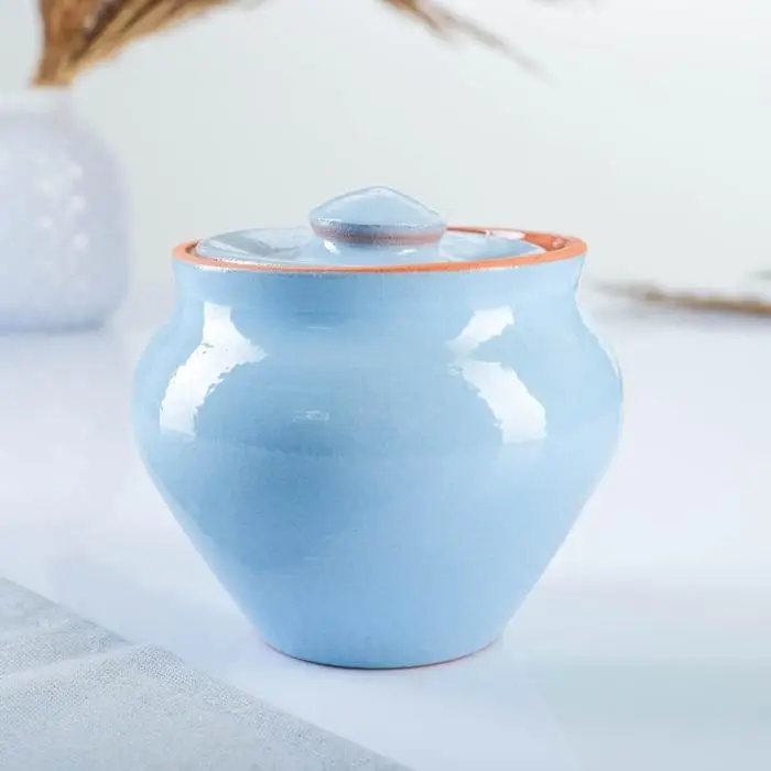 Горшочки для запекания Вятская керамика, набор 6 шт., ухват, 500 мл, МИКС