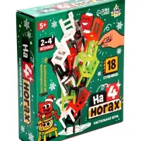 Настольная игра &laquo;На 4 ногах&raquo;, новогодние стульчики, 18 стульев