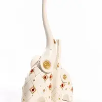 Фигурка полистоун &laquo;Белые слоны&raquo;, набор 2 шт., 16&times;6.5&times;33.5 см