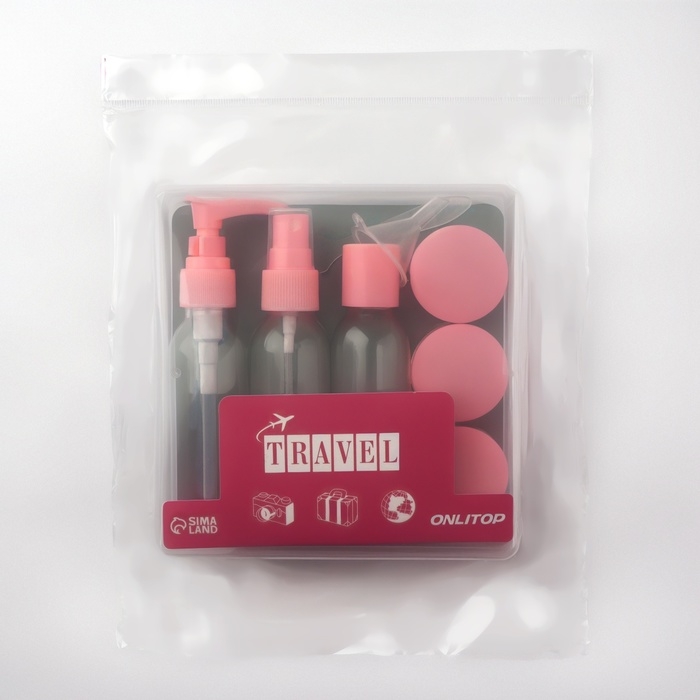 Набор для хранения, в футляре, 8 предметов, цвет прозрачный/МИКС Набор для хранения, в футляре, 8 предметов, цвет прозрачный/МИКС