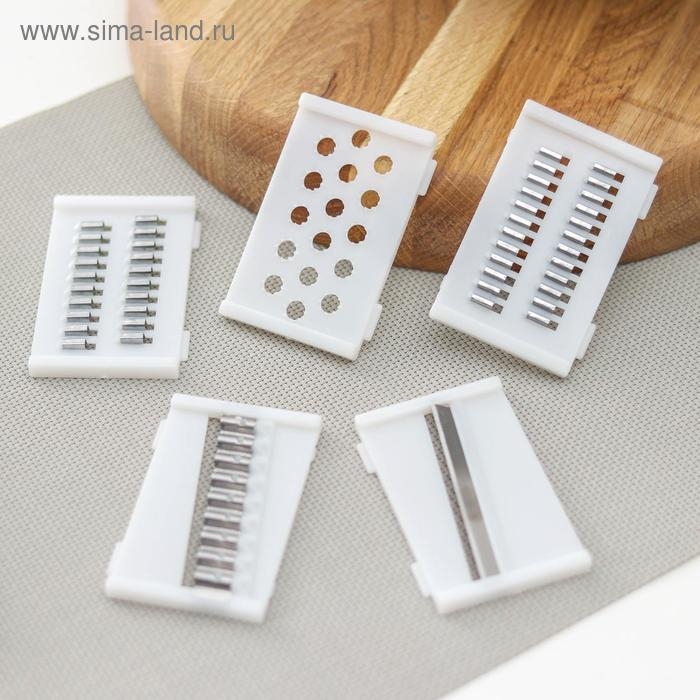 Многофункциональная овощерезка «Маджестик», со сливной корзиной, 22,3×13,5×22,5 см, цвет бело-серый Многофункциональная овощерезка «Маджестик», со сливной корзиной, 22,3×13,5×22,5 см, цвет бело-серый