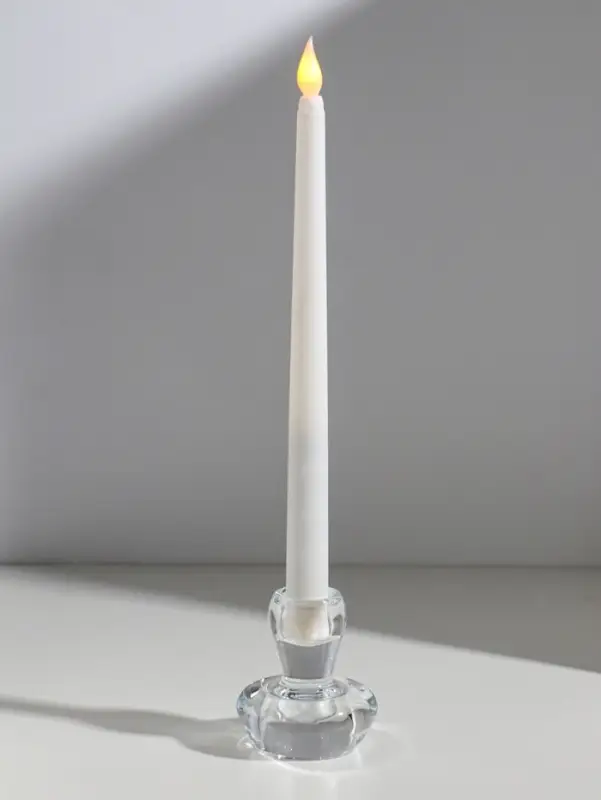 Подсвечник стекло на 1 свечу "Тюльпан на ножке" прозрачный d=2,5 см 6х6х7,5 см