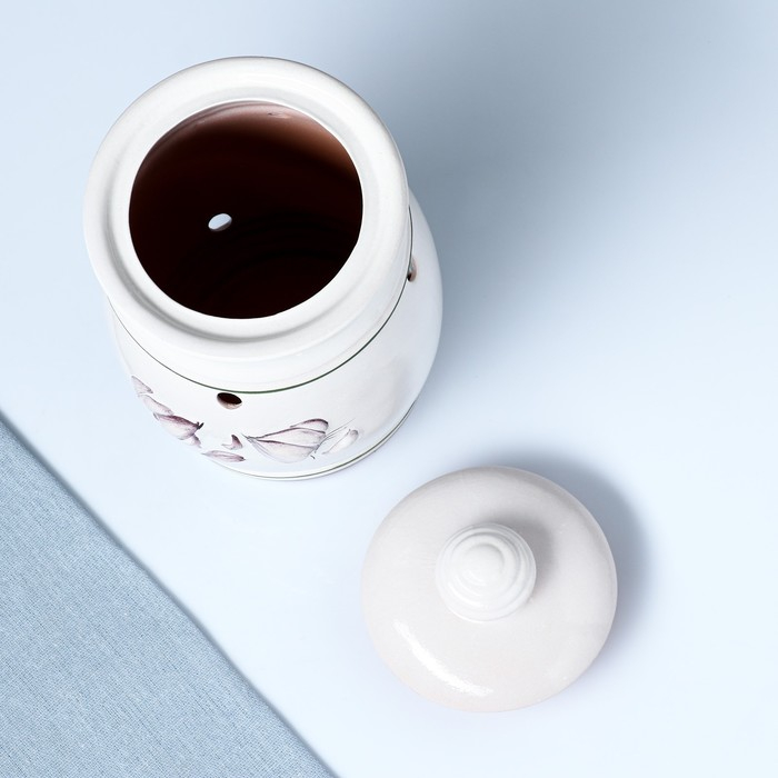 Банка для хранения чеснока  Банка для хранения чеснока "Глазурь" 2 л