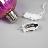 Набор ёлочных шаров &laquo;Розовые грани&raquo;, 3 шт., d=7 см, 3 LED, от батареек AG13&times;9, свечение тёплое белое