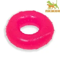 Жевательная игрушка для собак &laquo;Кольцо&raquo;, 6.7&times;2 см, прозрачная, PP, розовая