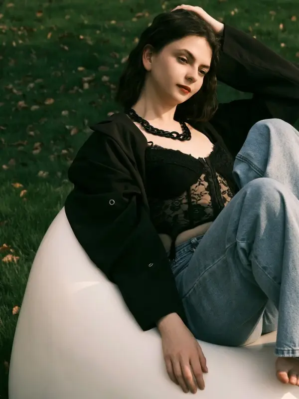 Колье &laquo;Цепь&raquo;, диагональ, чёрное, 45 см