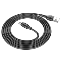 Кабель Hoco X52, Lightning - USB, магнитный разъем, только зарядка, 2.4 А, 1 м, чёрный