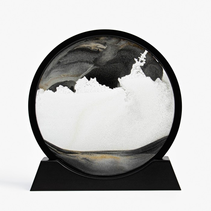 Песочные часы-картина Песочные часы-картина "Каракум", d-26 см, антистресс, песок черный