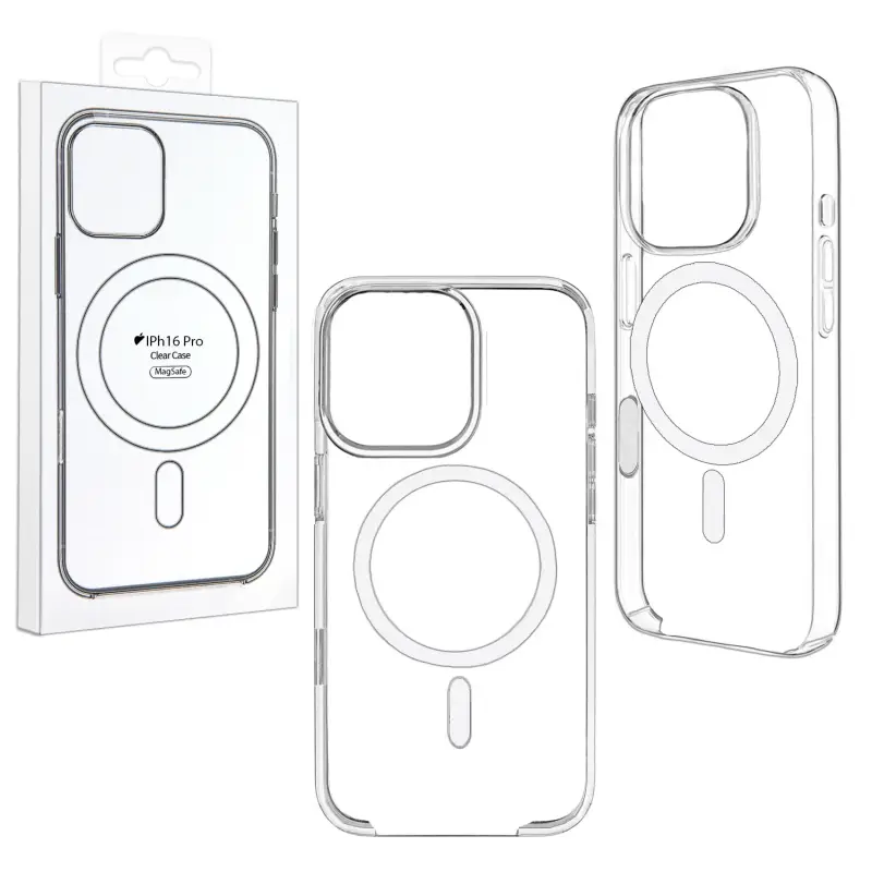 Чехол для iPhone 16 Pro Clear Case PC (MagSafe + анимация NFC) ORG